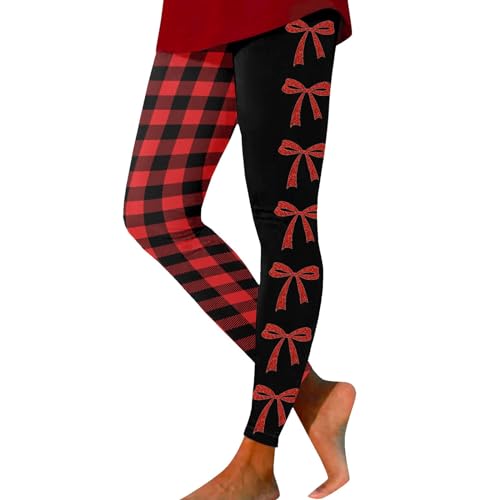 weihnachtsleggings, Leggings Weihnachten Damen Bunt Baumwolle Weihnachtsleggings - Yogahosen Gym Strumpfhosen Weihnachtsmotiv Weihnachtsstrumpfhose Schwarz Winterleggings Yoga Thermo Weihnachtsleggins von Jabidoos