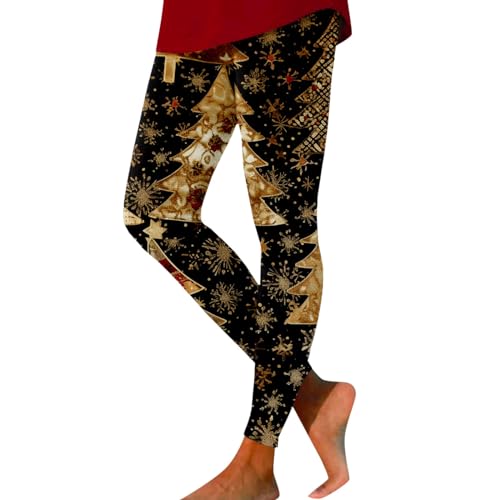 weihnachtsleggings, Strumpfhosen Damen Fleece Winter Weihnachtsleggings - Weihnachtsstrumpfhose Baumwoll Thermoleggings Elegant Yogahosen Fitness Thermo Leggings Weihnachtsleggins Winterleggins Winter von Jabidoos