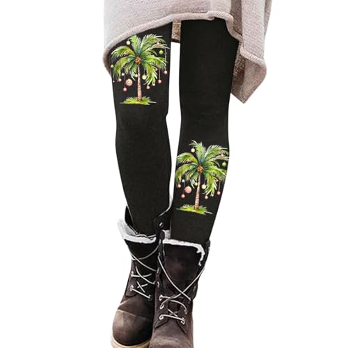 weihnachtsleggings, Weihnachtsstrumpfhose Damen Gefüttert Fleece Strumpfhosen - Winterleggings Kariert Wollstrumpfhose Baumwolle Bunt Weihnachtsleggings Blickdicht Rentiermuster Weihnachtsoutfits Skin von Jabidoos