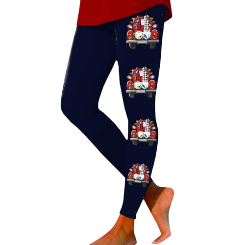 weihnachtsleggings, Weihnachtsstrumpfhose Damen Thermo Gefüttert Weihnachtshose - Jogginghose Yoga Leggings Baumwolle Yogahosen Strumpfhosen Blickdicht Weihnachten Radlerhosen Weihnachtsmann Print Tre von Jabidoos