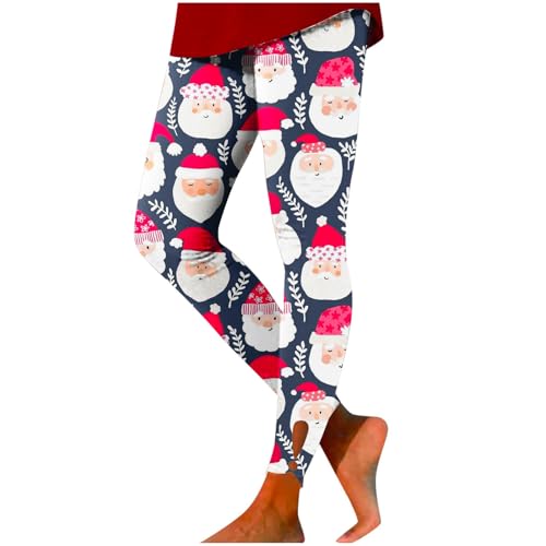 weihnachtsleggins damen, Strumpfhosen Damen Thermo Bunt Weihnachtsleggings - Baumwollstrumpfhose Christmas Blickdicht Winterleggins Baumwolle Yogahosen Tights Winter Weihnachten Radlerhosen Weihnachts von Jabidoos