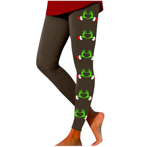 weihnachtsoutfit damen, Weihnachtshose Damen Thermo Gefüttert Leggings Weihnachten - Thermostrumpfhose Christmas Wollstrumpfhosen Weihnachtsleggins Sport Weihnachtsleggings Fitness Hose Kostüm Geschen von Jabidoos