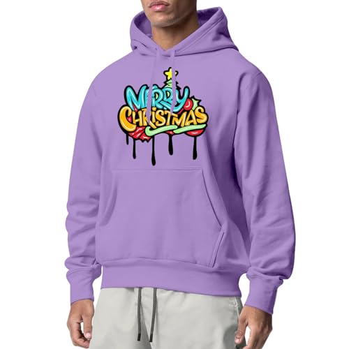 weihnachtspulli, Weihnachtshoodie Männlich Langarm Mode Hoodie Weihnachten Herren - Sweatshirts Hässlich Hoodies Oversized Pulli Lässige Weihnachtskleidung Mit Taschen Lustig 3d Druck Christmas Kapuze von Jabidoos