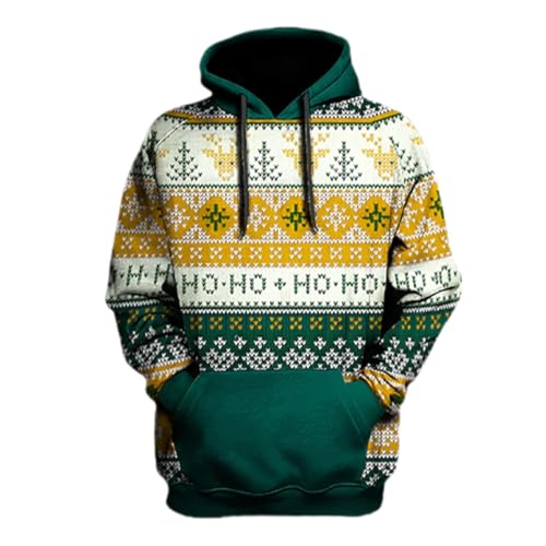 weihnachtspulli herren, Christmas Hoodie Männlich Mode Lose Weihnachts - Weihnachtspulli Warm Kapuzenshirt Lässige Kapuzenpulli 3d Druck Weihnachtspullis Casual Lustig Pullover Weihnachten Mit Lustige von Jabidoos