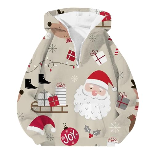 weihnachtspulli herren, Weihnachtshoodie Herren Hässlich Lose Christmas Hoodie - Weihnachtspulli Weihnachtspullis Langarm Sweatshirts Rundhals Hoodies Lässige Unisex 3d Druck Kapuzenpullover Sweatshir von Jabidoos