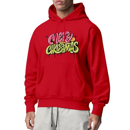 weihnachtspullover große größen, Hoodie Weihnachten Herren Männlich Mode Komfortabel Weihnachts - Kapuzenshirt Kapuzenpulli Hässlich Weihnachtskleidung Winter Sweatshirts Rundhals Casual Weihnachtspul von Jabidoos