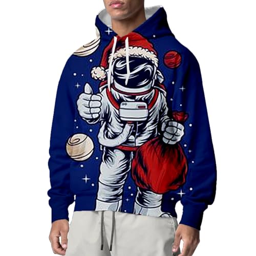 weihnachtspullover herren baumwolle, Hoodie Weihnachten Herren Komfortabel Langarm Weihnachtshoodie - Pulli Lose Hoodies Winter Weihnachtskleidung Lässige Kapuzenpulli Mode Merry Christmas Weihnachtsp von Jabidoos