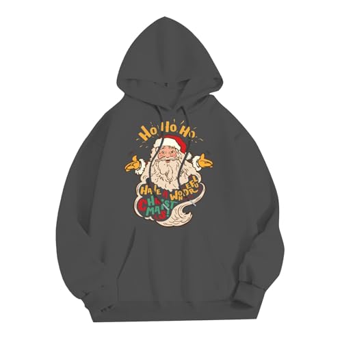 weihnachtspullover herren baumwolle, Weihnachts Hoodie Männlich Lose Lustig Weihnachten Herren - Weihnachtskleidung Komfortabel Kapuzenshirt Warm Weihnachtspullover 3d Druck Weihnachtspullis Ugly Funk von Jabidoos