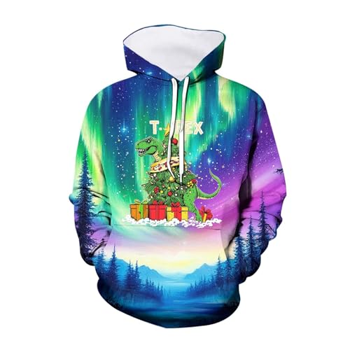 weihnachtspullover herren baumwolle, Weihnachtshoodie Männlich Warm Winter Hoodie Weihnachten Herren - Kapuzenshirt Weihnachtspullis Sweatshirts Ugly Weihnachtspulli Mit Taschen Lustig 3d Druck Christ von Jabidoos