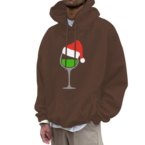 weihnachtspullover herren lustig, Christmas Hoodie Männlich Warm Lose Weihnachts - Weihnachtspullis Casual Kapuzenpulli Kapuzenshirt Komfortabel Weihnachtskleidung Rundhals Weihnachtspulli X-Mas Sweat von Jabidoos