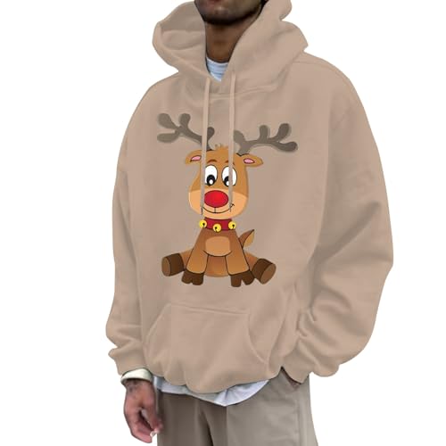 weihnachtspullover lustig, Christmas Hoodie Männlich Warm Oversized Weihnachts - Sweatshirts Lustig Kapuzenpulli Ugly Weihnachtskleidung Komfortabel Weihnachtspullis Mode Pullover Weihnachten Mit 3d L von Jabidoos