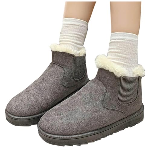 winterstiefel damen gefüttert, Schneestiefe Damen Warm Winterstiefel Gefüttert Winterschuhe - Winter Schlupfstiefel Bequem Boots Winterboots Wasserdicht Knöchelhohe Damenstiefel Fellstiefel Outdoor St von Jabidoos