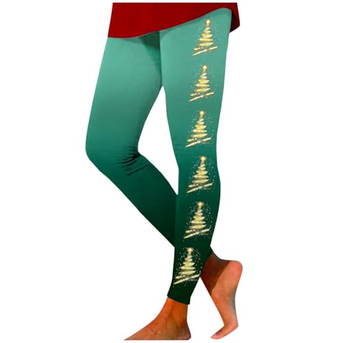 wollstrumpfhose Damen, Weihnachtsleggings Damen Fleece Thermo Leggings Weihnachten - Yogahosen Gemusterte Weihnachtsstrumpfhose Gym Strumpfhose Baumwoll Weihnachtshose Große Größen Winter Radlerhosen von Jabidoos