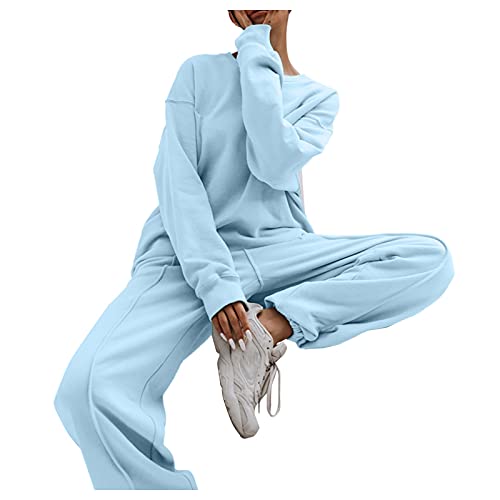 zweiteiler damen jogginganzug, Trainingsanzug Damen Zweiteiler Baumwolle Jogginganzug - Anzug Lang Hausanzug Sport Lounge Set Weich Freizeitanzug Hose Jacke Fitnessanzug Outfit Plus Samt Plüsch Mit Ka von Jabidoos