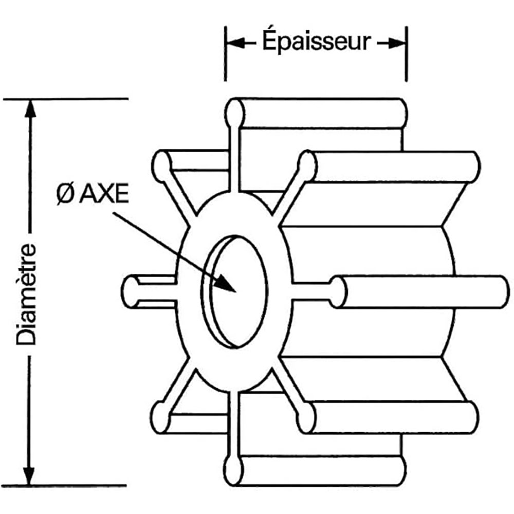 Jabsco Driving Axi Puppy Pump Impeller 7273-0003 M Golden Jabsco Driving Axi Puppy Pump Impeller 7273-0003 M Golden von Jabsco