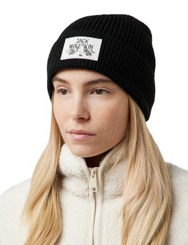 Jack Wolfskin Unisex Badge Beanie-Mütze, Schwarz, Einheitsgröße EU Jack Wolfskin Unisex Badge Beanie-Mütze, Schwarz, Einheitsgröße EU von Jack Wolfskin