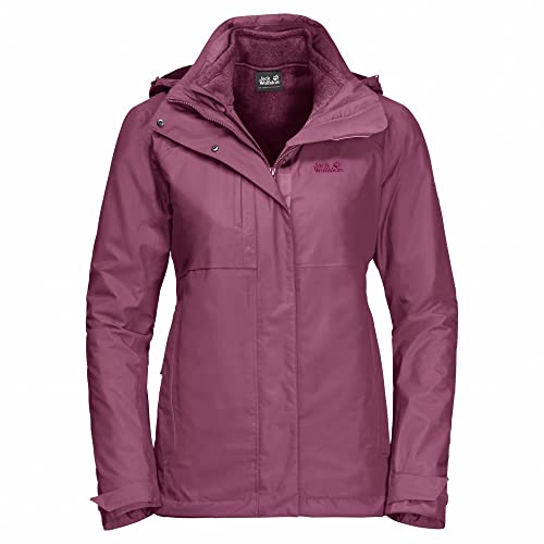 Jack Wolfskin, Echo Pass, 3-In-1-Hardshell-Jacke, Violetter Quarz, S, Frau von Jack Wolfskin