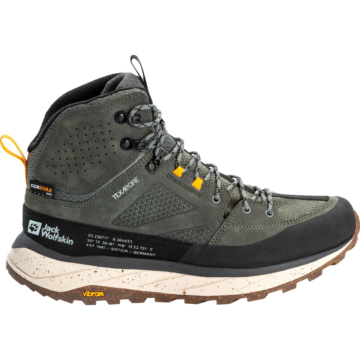 Jack Wolfskin, Herren, Wanderschuhe, Terraquest Texapore Mid M (42), Grün von Jack Wolfskin