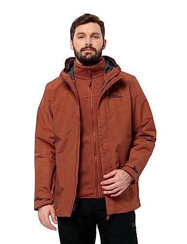 Jack Wolfskin Herren ALTENBERG 3IN1 JKT M Jacket, Carmine, S Jack Wolfskin Herren ALTENBERG 3IN1 JKT M Jacket, Carmine, S von Jack Wolfskin