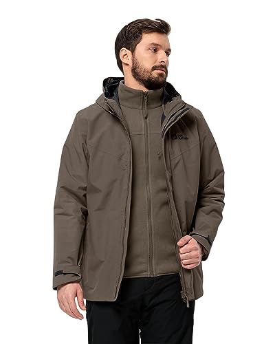 Jack Wolfskin Herren ALTENBERG 3IN1 JKT M Jacket, cold coffee, S von Jack Wolfskin