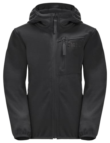 Jack Wolfskin Active Jacket K Fleecejacke, Black, 128 von Jack Wolfskin