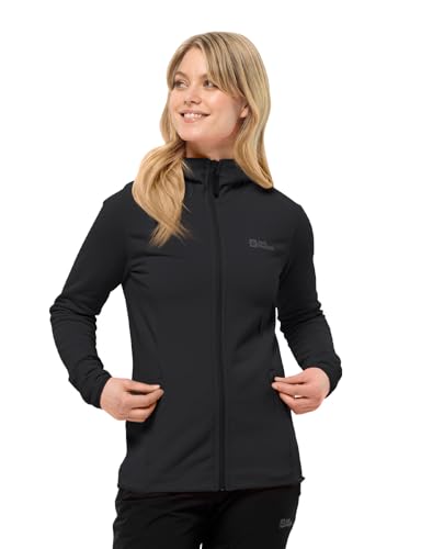 Jack Wolfskin Damen BAISELBERG Hooded FZ W Jacket, Black, XXL von Jack Wolfskin