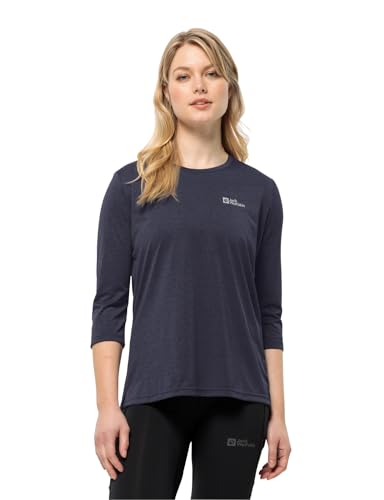 Jack Wolfskin Damen Crosstrail 3/4 W T-Shirt, Graphite, L EU von Jack Wolfskin