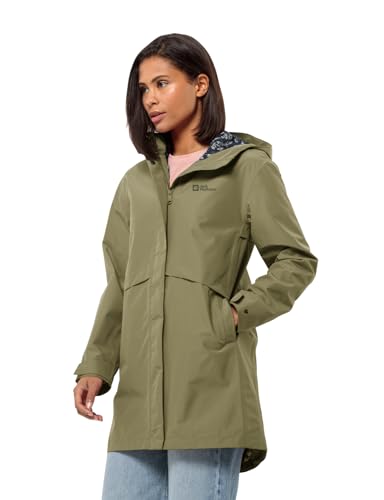 Jack Wolfskin Damen Cape West Coat W Mantel, Bay Leaf, 46 von Jack Wolfskin