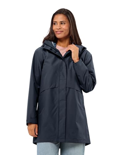 Jack Wolfskin Damen Cape West Coat W Mantel, Night Blue, 48 Jack Wolfskin Damen Cape West Coat W Mantel, Night Blue, 48 von Jack Wolfskin