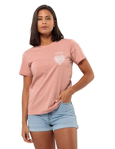 Jack Wolfskin Damen Discover Heart T W T-Shirt, Rose Dawn, Small von Jack Wolfskin