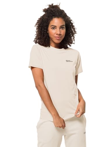 Jack Wolfskin Damen Essential W T-Shirt, Panna Cotta, L EU von Jack Wolfskin