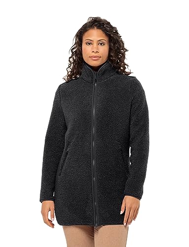 Jack Wolfskin Damen HIGH CURL Coat W Fleece-Jacke, Black, XXL von Jack Wolfskin