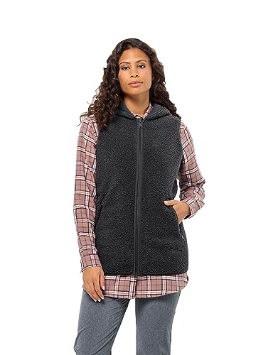 Jack Wolfskin Damen HIGH CURL Long Vest W Fleece-Weste, Black, M Jack Wolfskin Damen HIGH CURL Long Vest W Fleece-Weste, Black, M von Jack Wolfskin