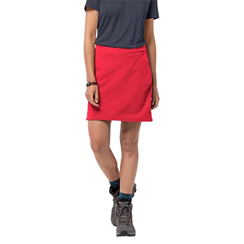 Jack Wolfskin Damen Hilltop Trail Skort W Rock, Tulip Red, 42 EU von Jack Wolfskin