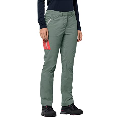 Jack Wolfskin Damen Overland Softshellhose Oliv 42 von Jack Wolfskin