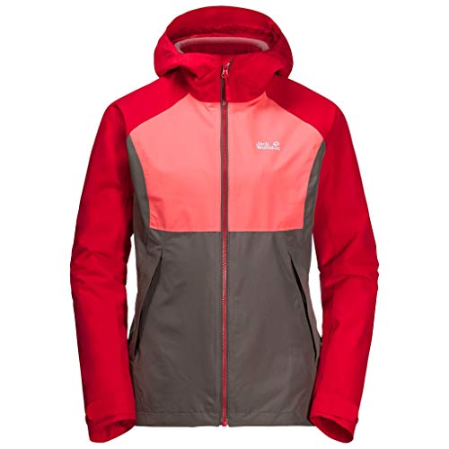 Jack Wolfskin Damen Mount Isa 3In1 Veste Jacke, Clear Red, XX-Large von Jack Wolfskin