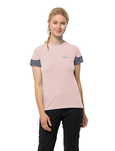 Jack Wolfskin Damen Narrows W T Shirt Shortsleeve, Rose Smoke, S EU von Jack Wolfskin