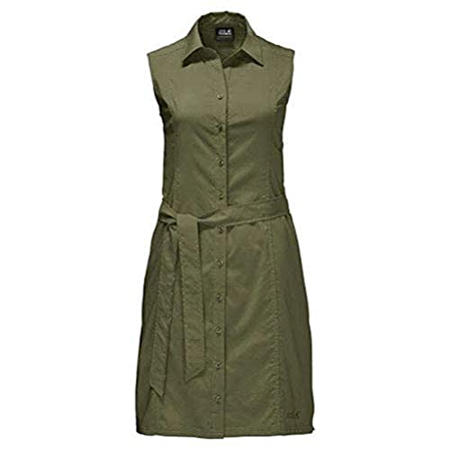 Jack Wolfskin Damen Sonora Dress Schnelltrocknendes Kleid, Delta Green, XS von Jack Wolfskin