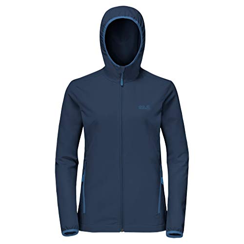 Jack Wolfskin Damen Turbulence Jacket kvinder Atmungsaktive Softshelljacke, dark indigo, S EU von Jack Wolfskin