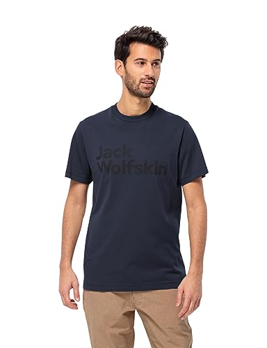 Jack Wolfskin Men Essential Logo T M T-Shirt, Night Blue, XXL von Jack Wolfskin