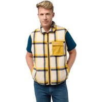 Jack Wolfskin Felslicht Check Vest Men Fleeceweste Herren M beige panna cotta von Jack Wolfskin