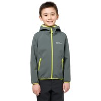 Jack Wolfskin Fourwinds Jacket Kids Softshelljacke Kinder 116 green slate green von Jack Wolfskin