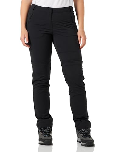 Jack Wolfskin Damen Glastal Zip Off Pants Wanderhose, Schwarz, 38 EU von Jack Wolfskin