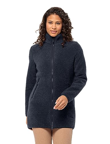 Jack Wolfskin Damen HIGH CURL Coat W Fleece-Jacke, Night Blue, XS Jack Wolfskin Damen HIGH CURL Coat W Fleece-Jacke, Night Blue, XS von Jack Wolfskin