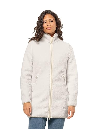 Jack Wolfskin Damen HIGH CURL Coat W Fleece-Jacke, Cotton White, S von Jack Wolfskin