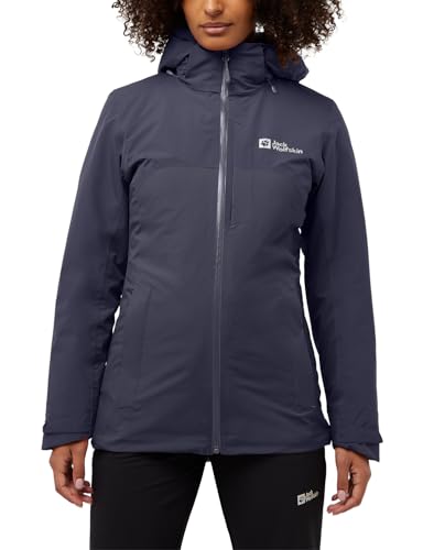 Jack Wolfskin Damen Hunberg 3in1 Jkt W, Graphite, L EU von Jack Wolfskin