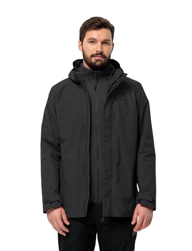 Jack Wolfskin Herren Altenberg 3in1 Jkt M Jacket, Schwarz, L EU von Jack Wolfskin