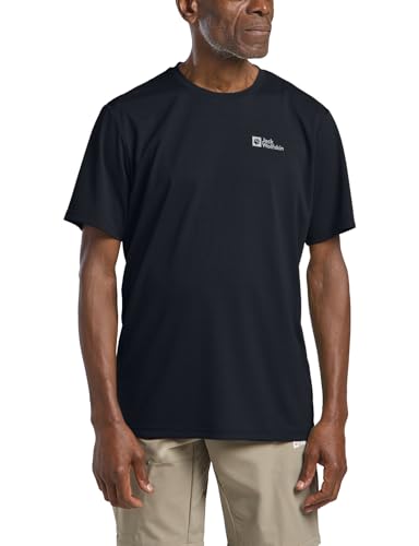 Jack Wolfskin Herren DELGAMI S/S M T-Shirt, Black, S Jack Wolfskin Herren DELGAMI S/S M T-Shirt, Black, S von Jack Wolfskin