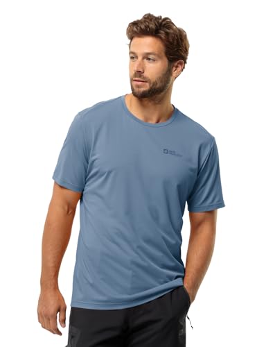 Jack Wolfskin Herren DELGAMI S/S M T-Shirt, Elemental Blue, XXL von Jack Wolfskin