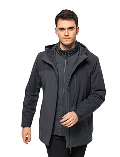 Jack Wolfskin Herren Feldberg 3in1 Jkt M Jacket, Ebony, XL EU Jack Wolfskin Herren Feldberg 3in1 Jkt M Jacket, Ebony, XL EU von Jack Wolfskin